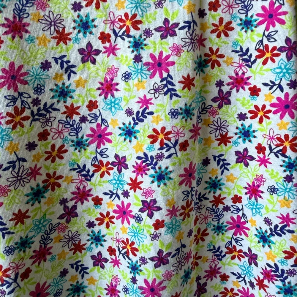 Hanna Andersson Floral Dress Girls 110 5 Multi Color Long Sleeve Cotton Playwear
